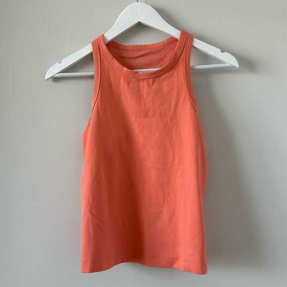 Lululemon Align Waist Length Racerback Tank Top Raspberry Cream Nulu Size 6 Smal - Picture 2 of 8